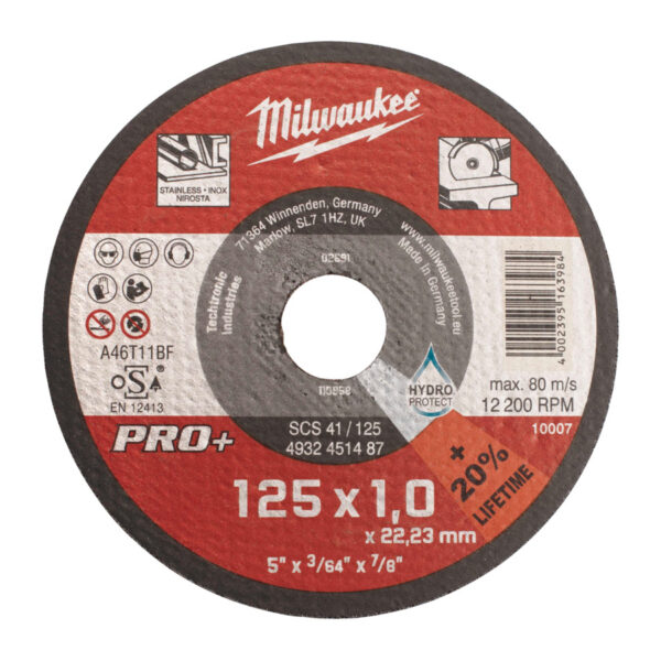 Tarcza cienka do cięcia metalu PRO+ Milwaukee - 10 szt.